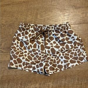 Giraffe print Toddler boy size 4/5 swim trunks